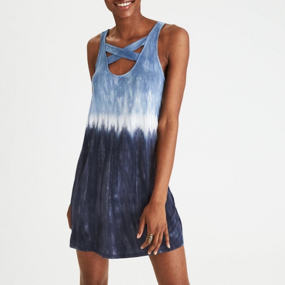 AE soft and sexy stappy cross back tie shoe dress